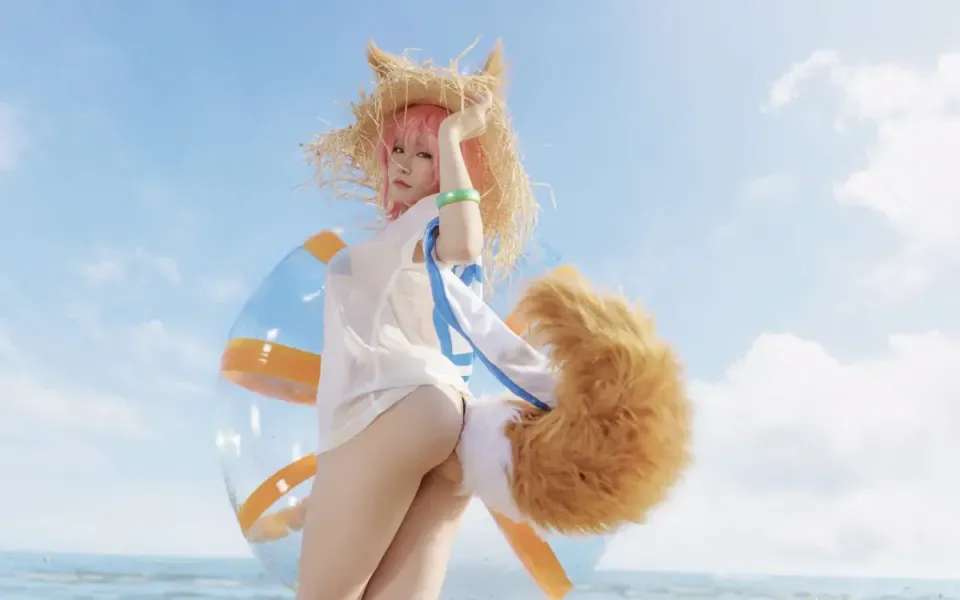 Uki雨季_玉藻前海边泳装_1_x