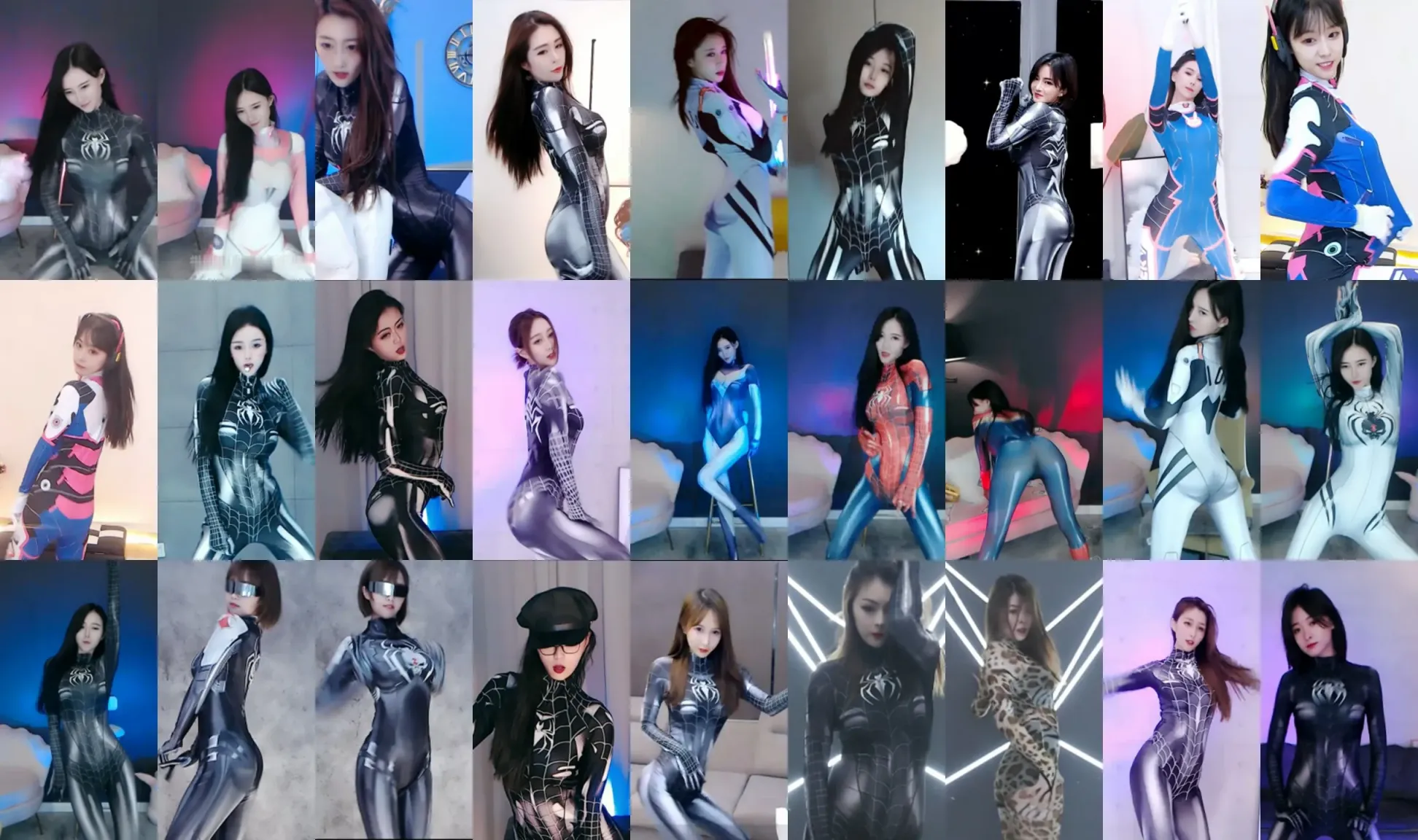 多位极品主播 蜘蛛服热舞合集 [73V/5.9G]