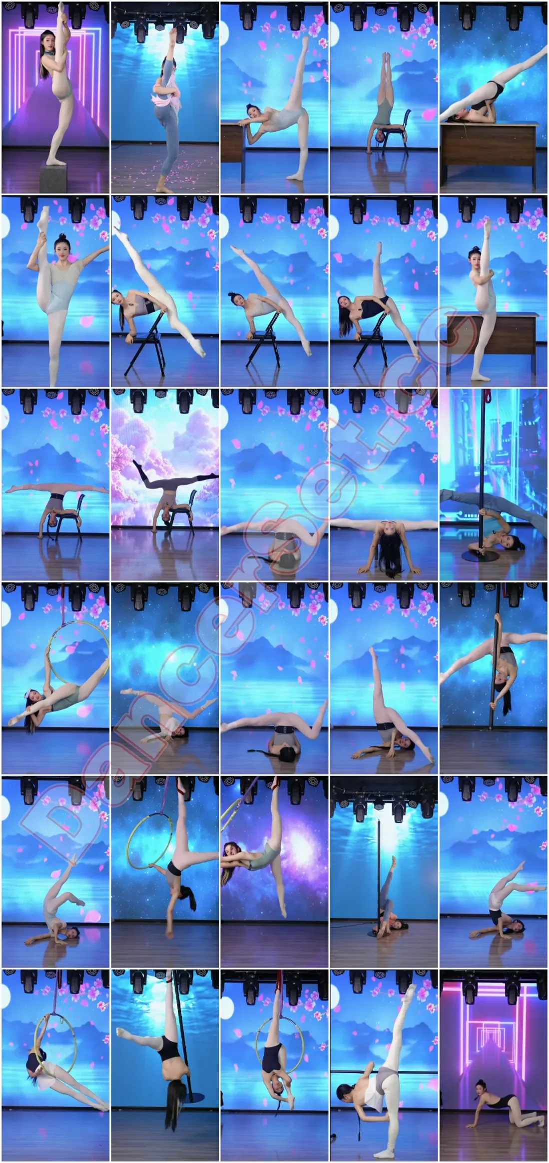 【抖音主播】拼朵朵(一字马）24年6月 精彩镜头切片[216V/9.5…]